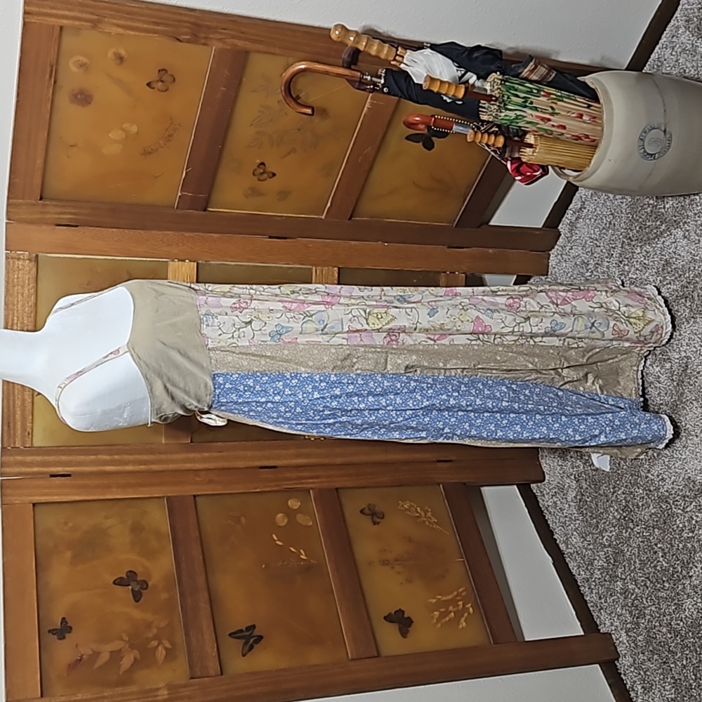 Vintage Cottagecore Patchwork Quilted Prairie Dre… - image 5